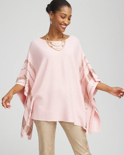 Sequin Striped Sweater Poncho - Chico's