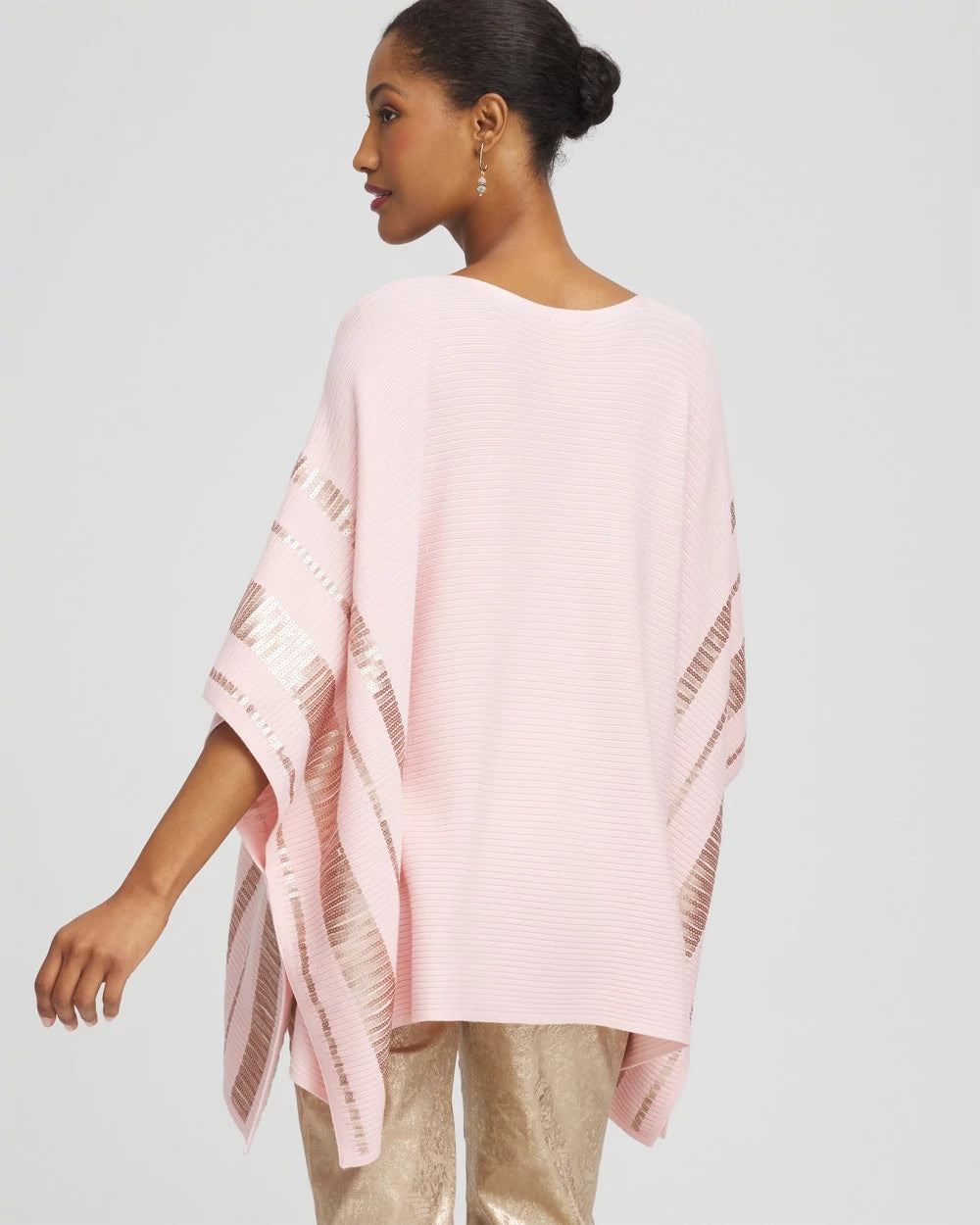 Sequin Striped Sweater Poncho - Chico's