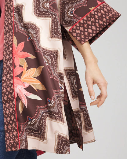 Long Mixed-Print Kimono - Chico's