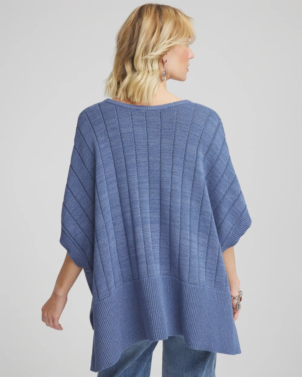 Open-Knit Splitneck Poncho - Chico's