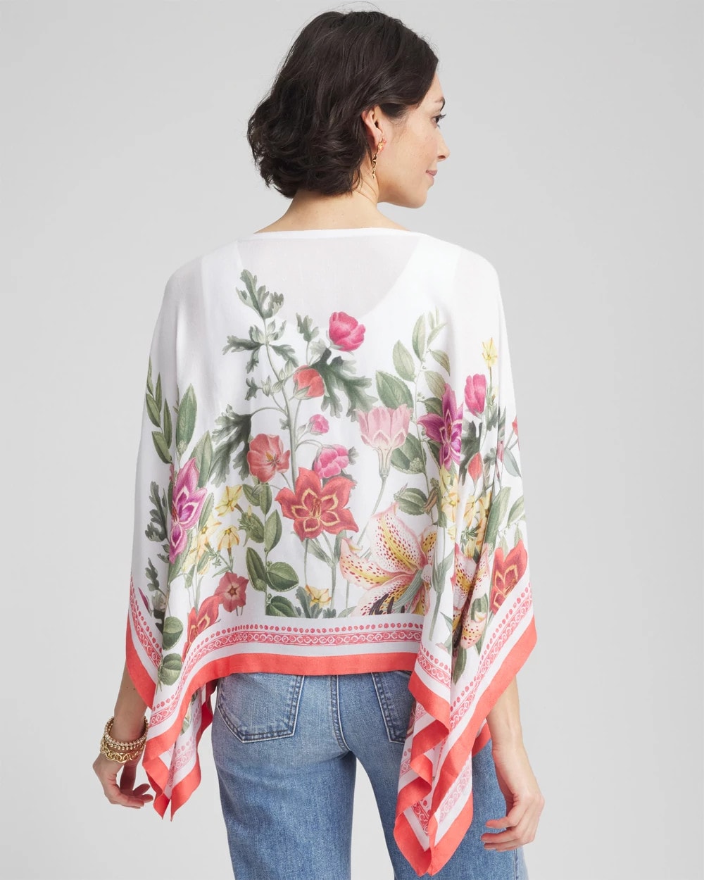 Wildflower Crepe Boatneck Poncho - Chico's