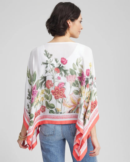 Wildflower Crepe Boatneck Poncho - Chico's