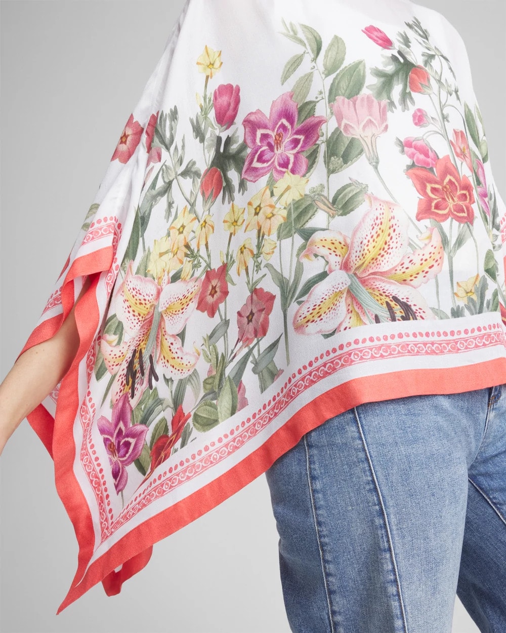 Wildflower Crepe Boatneck Poncho - Chico's