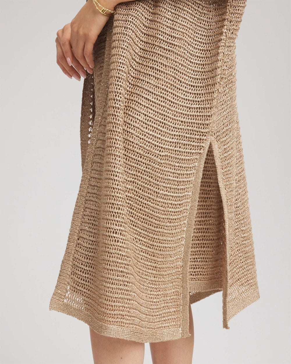 Crochet-Knit Sequins Ruana - Chico's