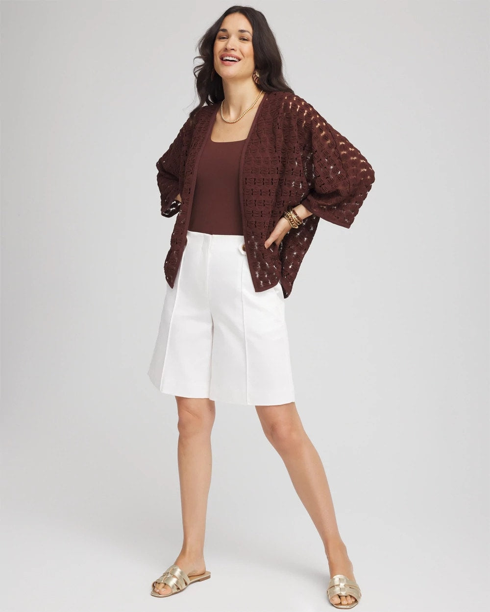 Short Woven Kimono - Chico's