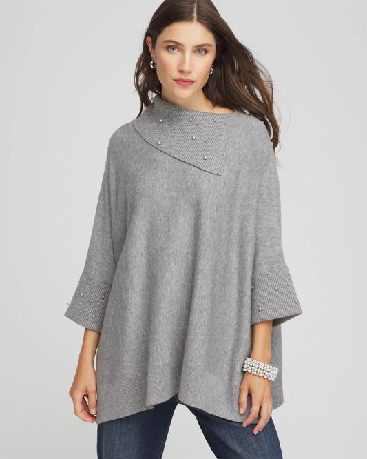 Embellished Sweater Poncho - Chico's