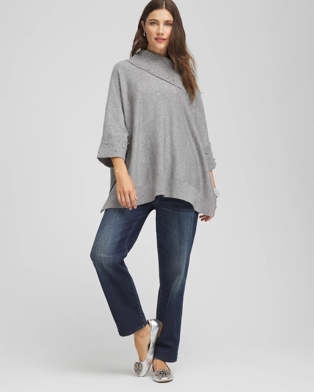 Embellished Sweater Poncho - Chico's