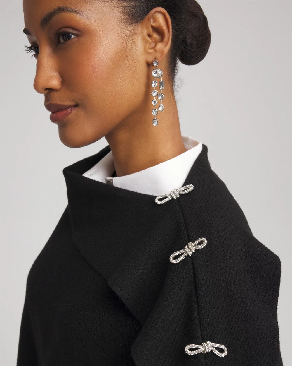Embellished Bow Poncho - Chico's