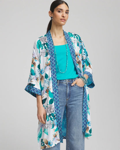 Island Motif Long Kimono - Chico's
