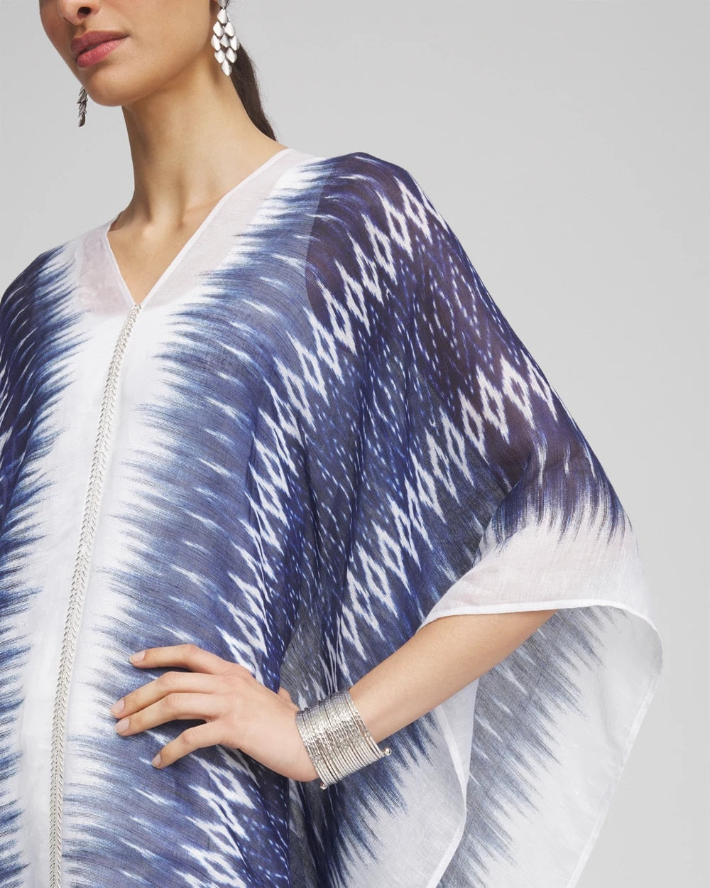 Long Embellished Linen Kaftan - Chico's