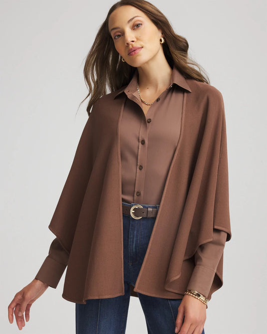 Crepe Open-Front Ruana - Chico's