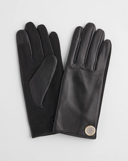 Leather Button Detail Gloves - Chico's