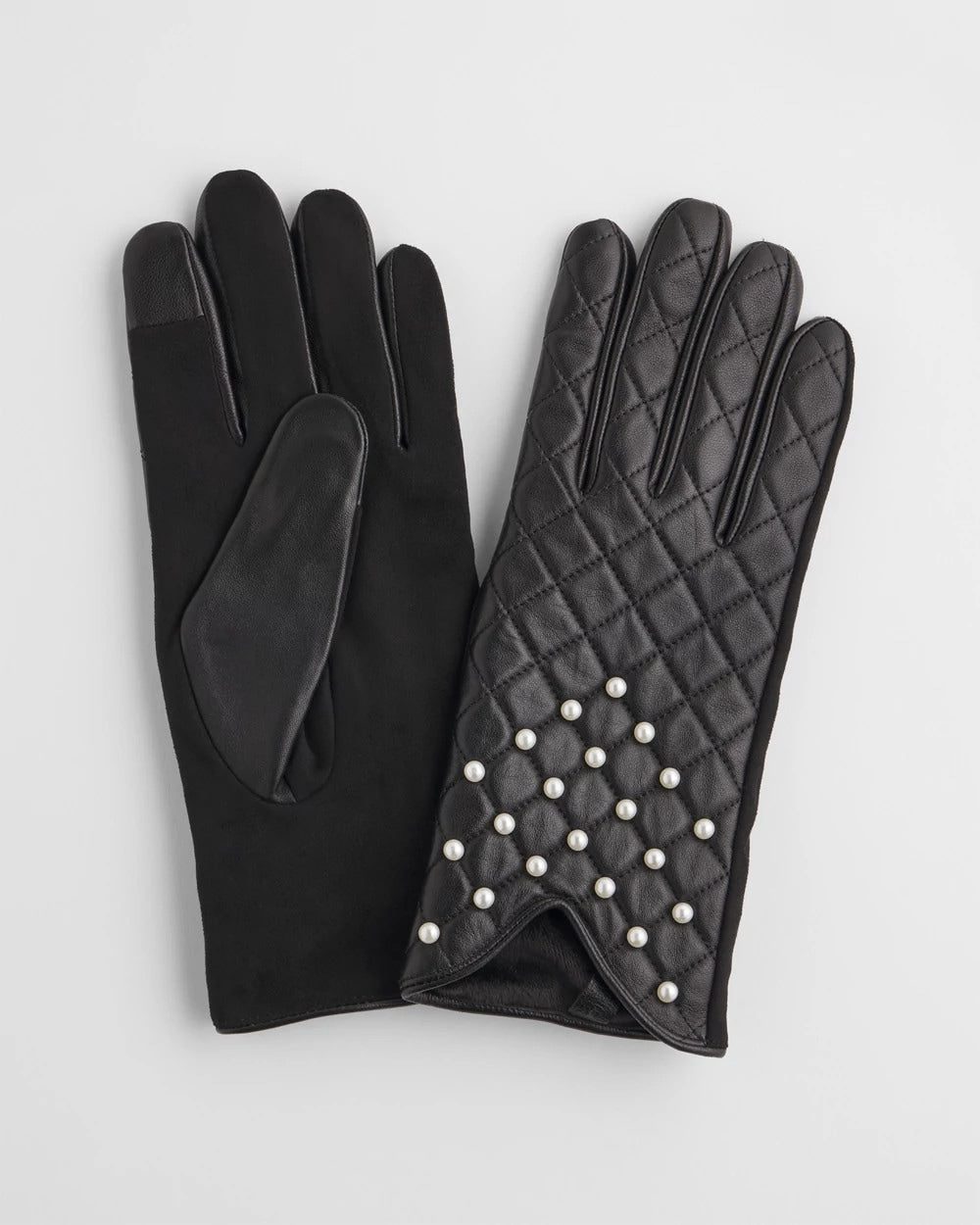 Leather Pearl Quilted Gloves - Chico's