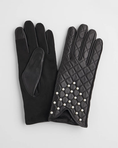 Leather Pearl Quilted Gloves - Chico's
