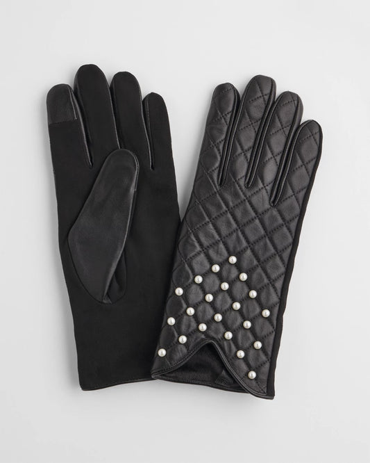 Leather Pearl Quilted Gloves - Chico's