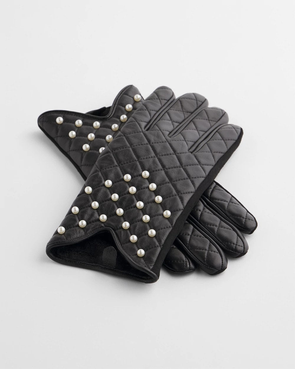 Leather Pearl Quilted Gloves - Chico's