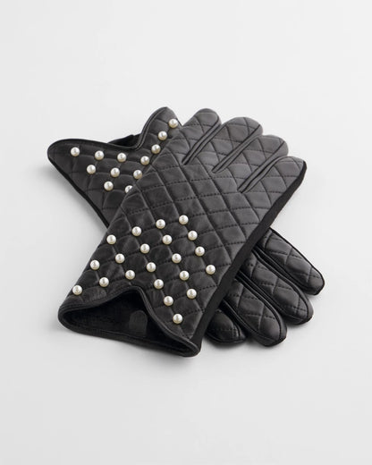 Leather Pearl Quilted Gloves - Chico's