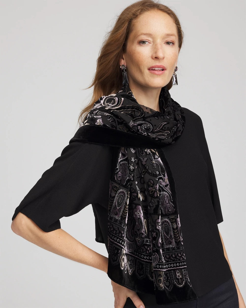 Velvet Burnout Oblong Scarf - Chico's