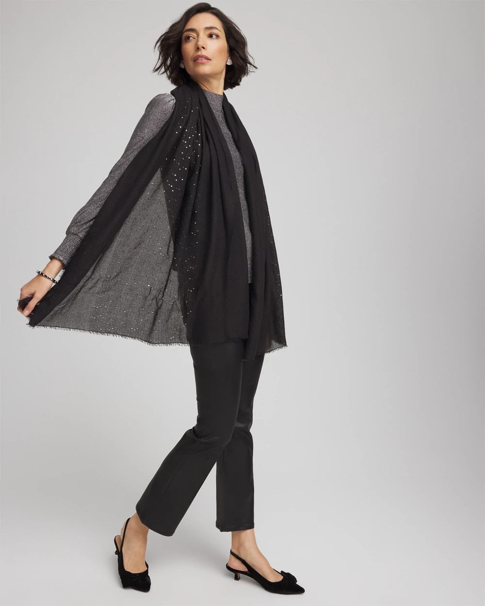 Metallic Stripe Oblong Scarf - Chico's