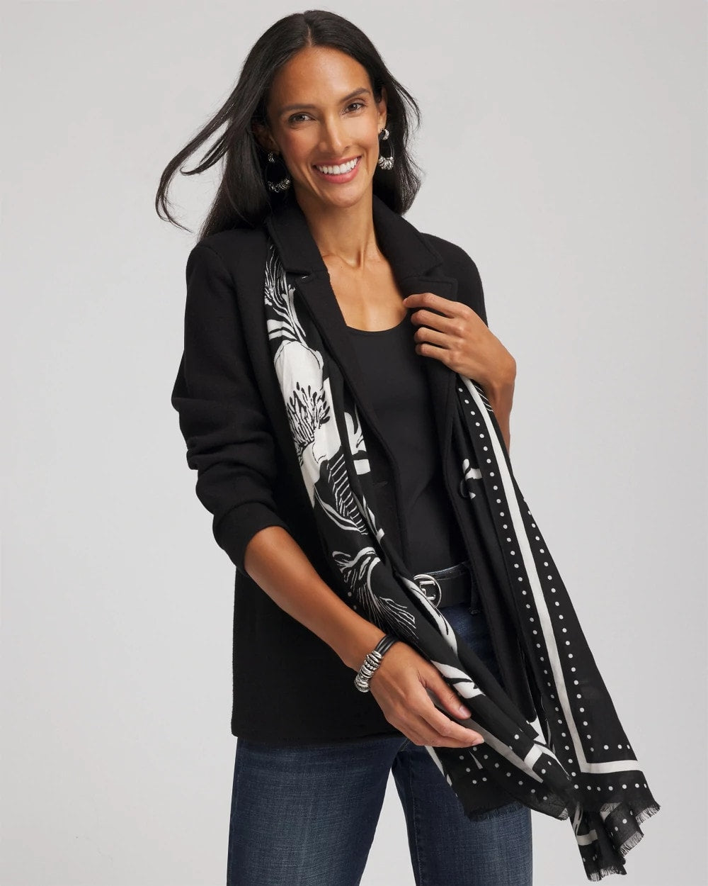 Floral Woven Oblong Scarf - Chico's
