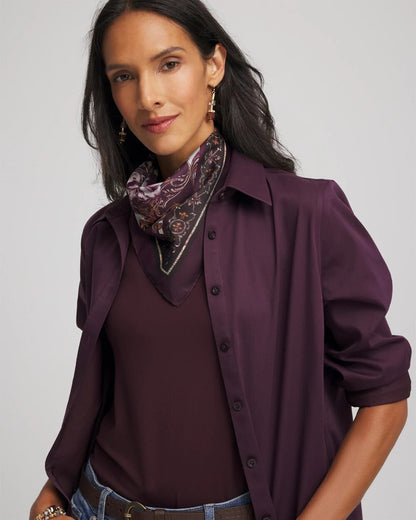 Frosty Floral Square Neckerchief Scarf - Chico's