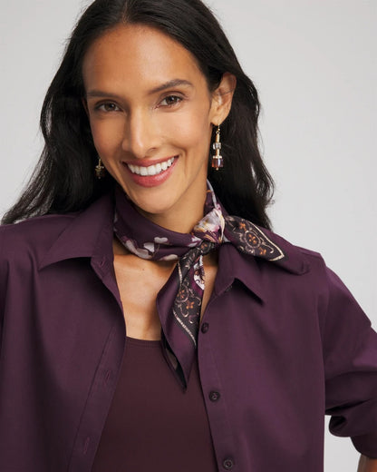 Frosty Floral Square Neckerchief Scarf - Chico's