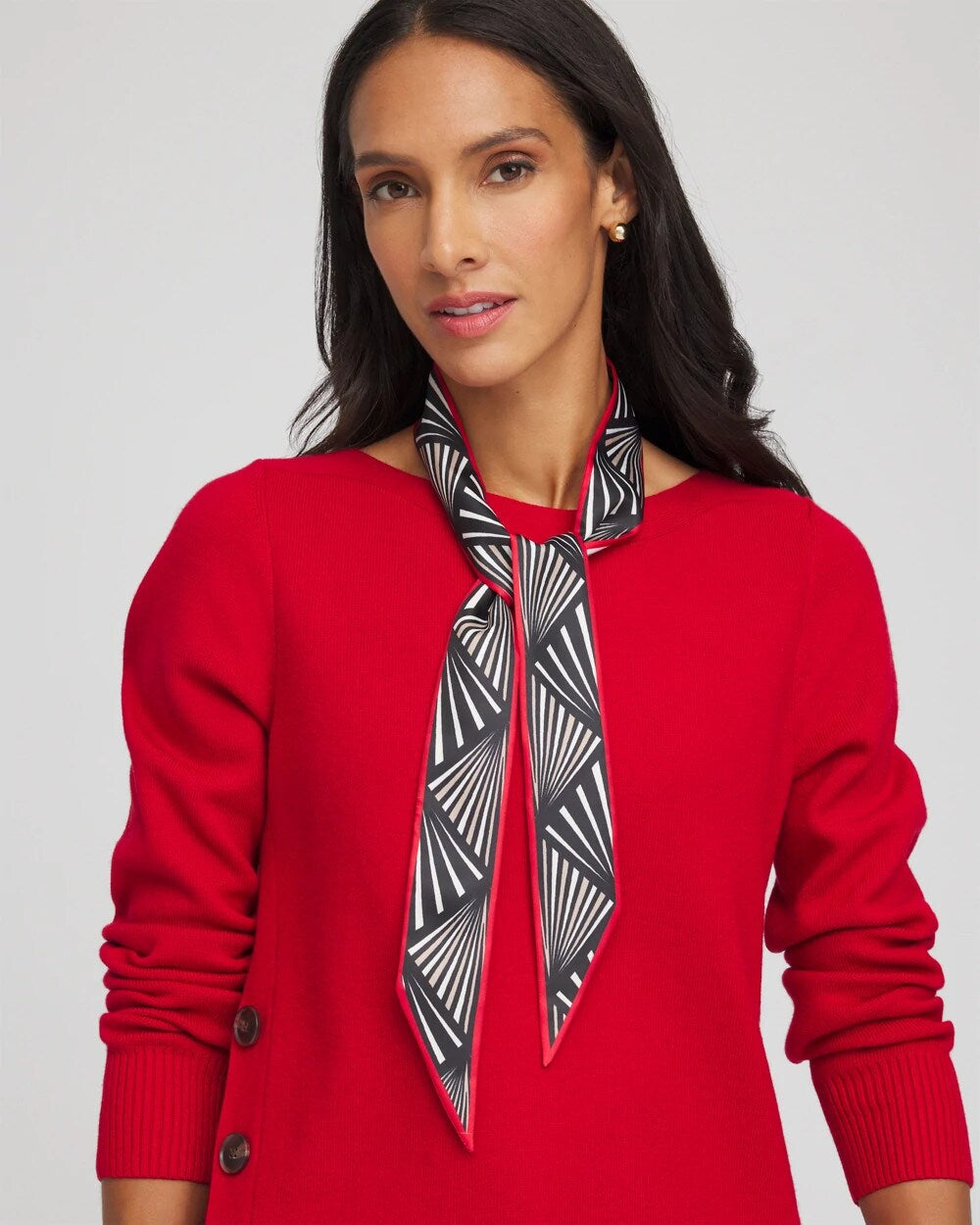 Abstract Reversible Skinny Scarf - Chico's