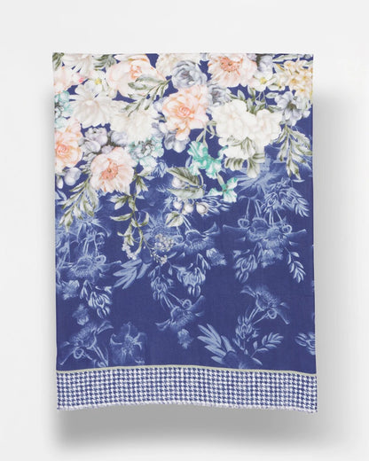 Colorblock Floral-Print Oblong Scarf - Chico's
