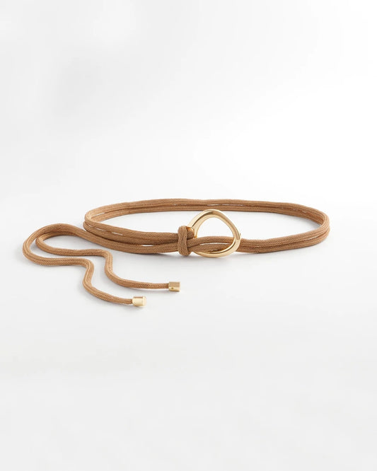 Neutral Goldtone Rope Belt - Chico's