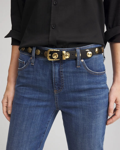 Studded Faux Leather Trouser Belt - Chico's