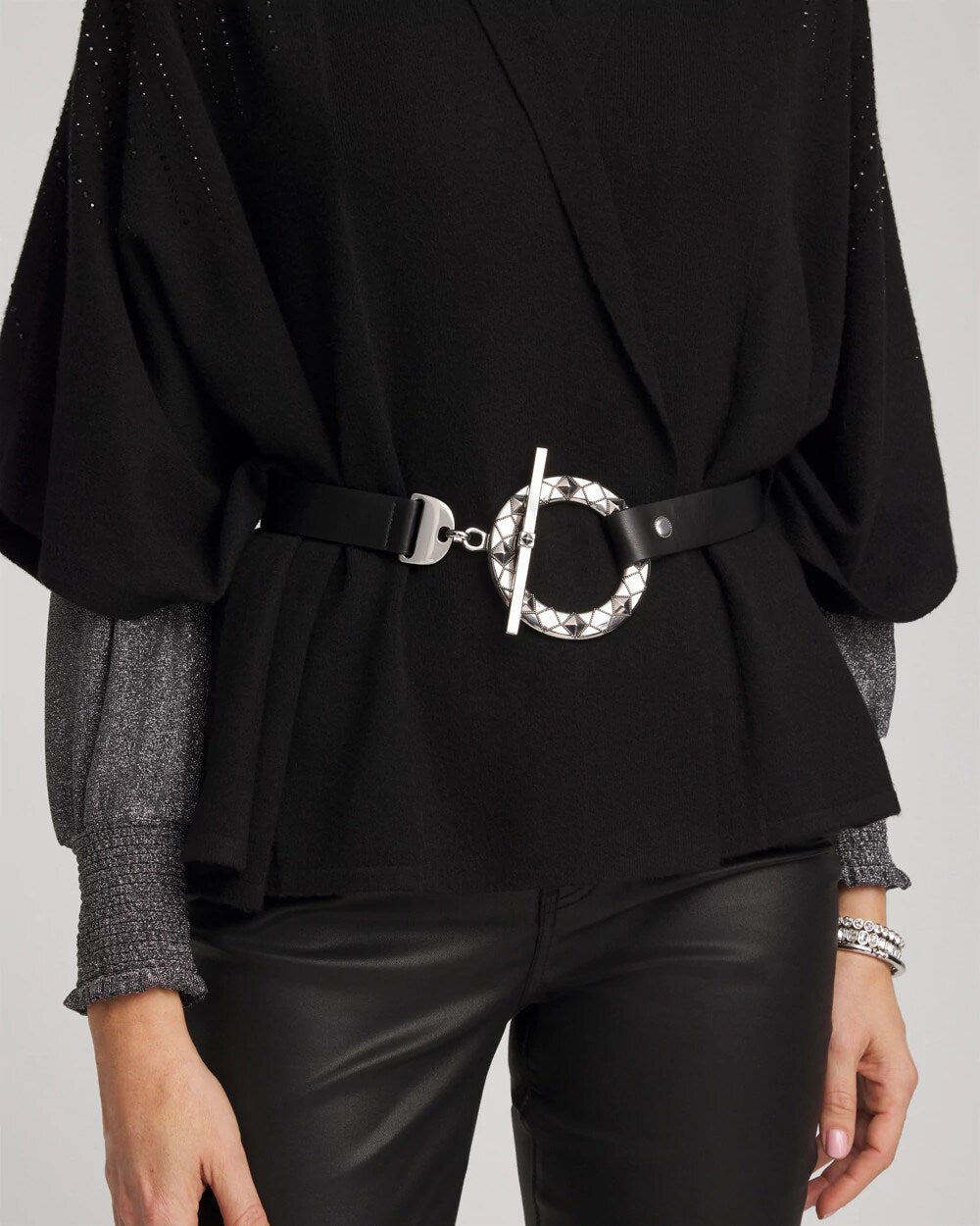 Silver Toggle Trouser Belt - Chico's