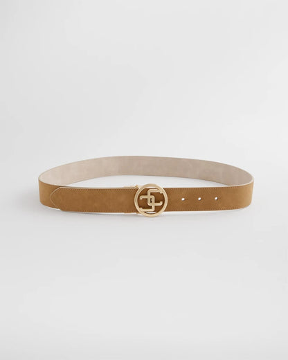 Faux Suede Reversible Chico's Logo Trouser Belt - Chico's