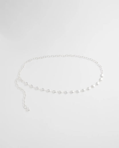 Silvertone Pebble Chain Belt - Chico's