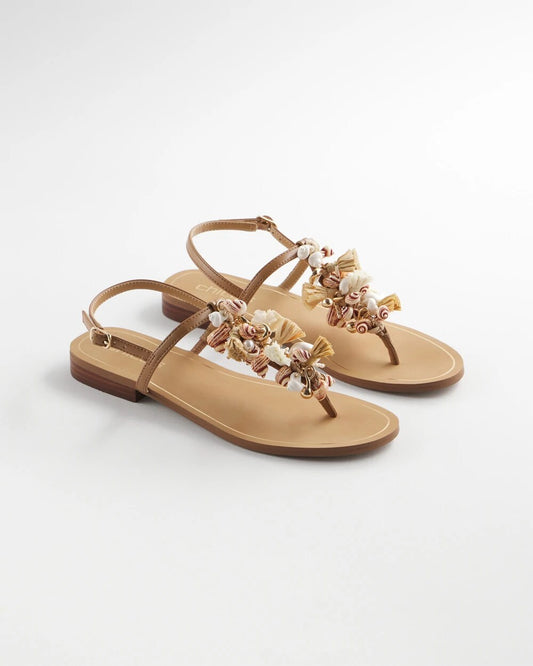Beach Seashell T-Strap Sandals - Chico's