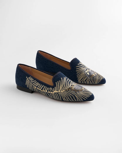 Peacock Embroidered Flats - Chico's
