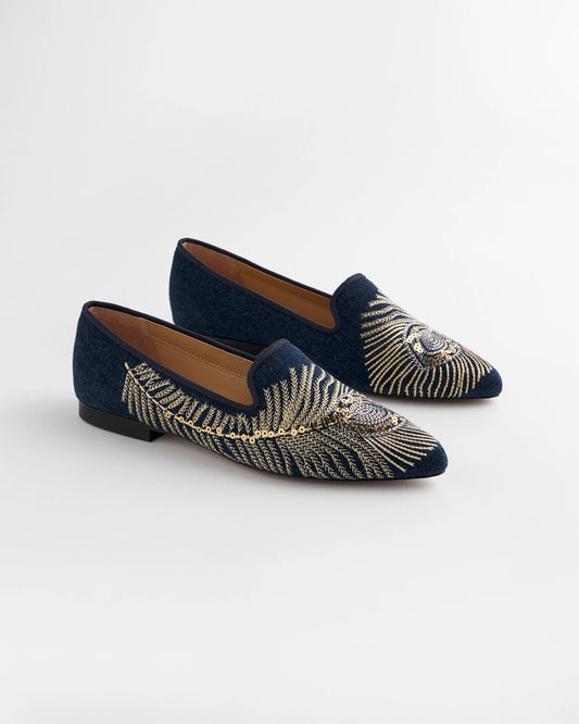 Peacock Embroidered Flats - Chico's