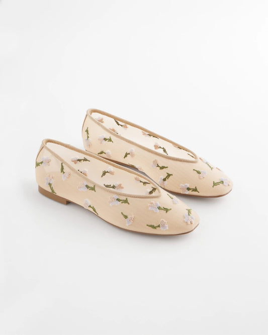 Orchid Embroidered Ballet Flats - Chico's