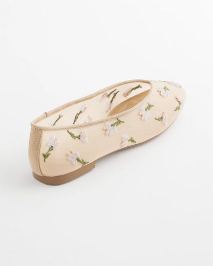 Orchid Embroidered Ballet Flats - Chico's
