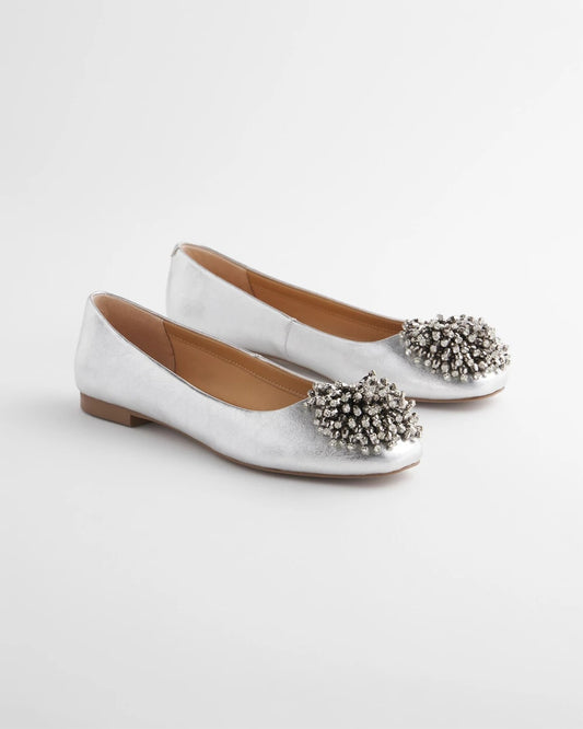Omega Beaded Ballet Flats - Chico's