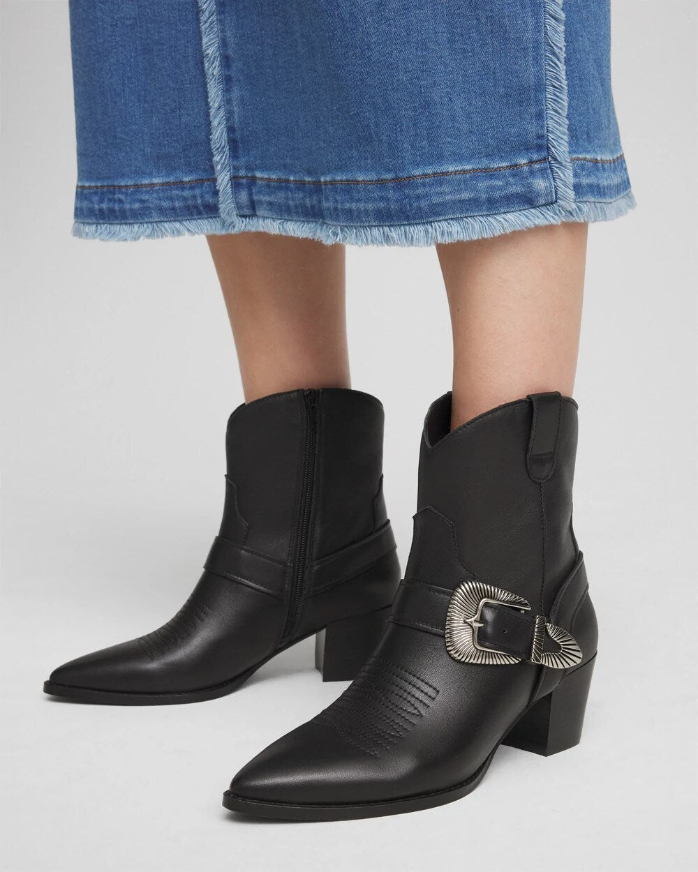 Kris Western Buckle Boots - Chico's