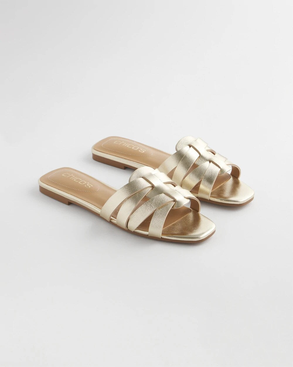 Leather Cassidy Cross-Strap Slide Shoes - Chico's