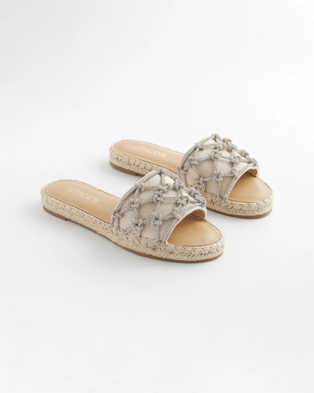 Linen Knotted Espadrille Slides - Chico's