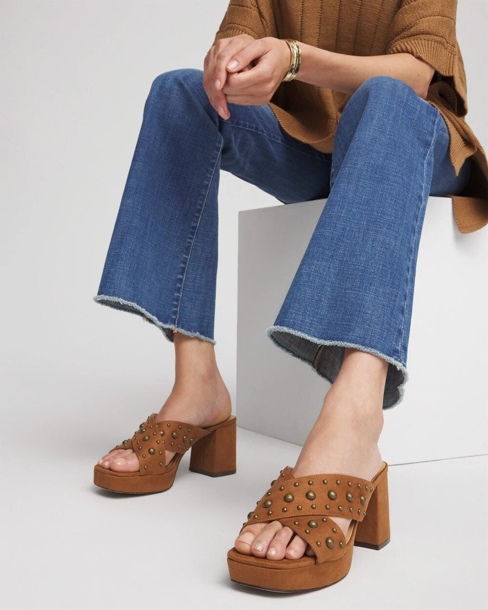 Vale Western Suede Block Heels - Chico's