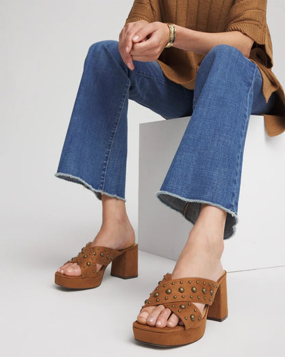 Vale Western Suede Block Heels - Chico's
