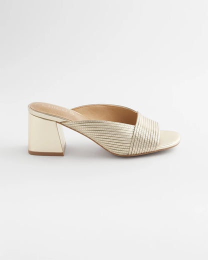 Vinia Metallic Rope Block Heels - Chico's