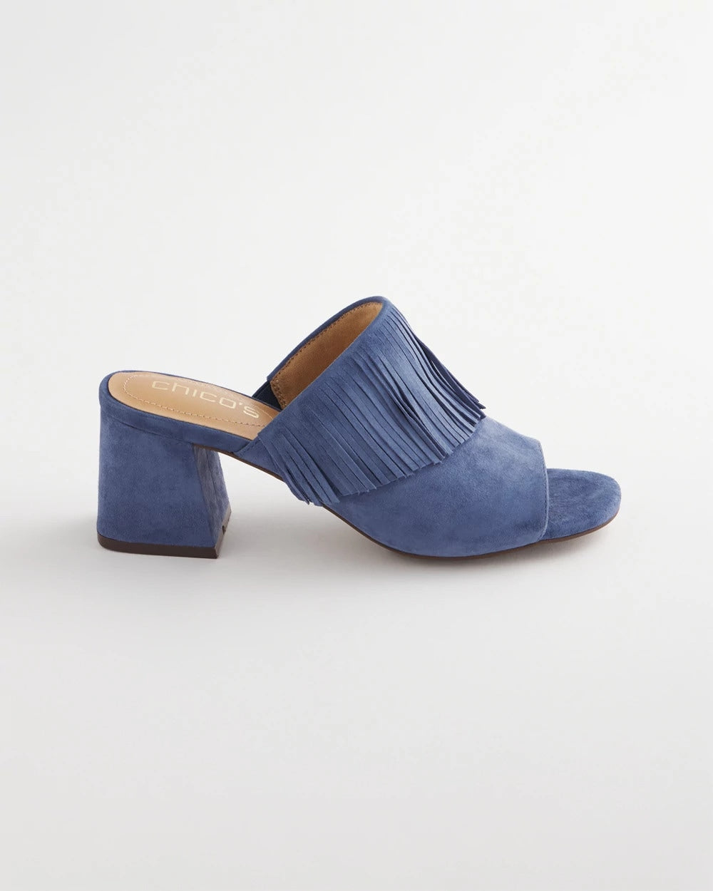 Blue Lotus Suede Fringe Block Heels - Chico's
