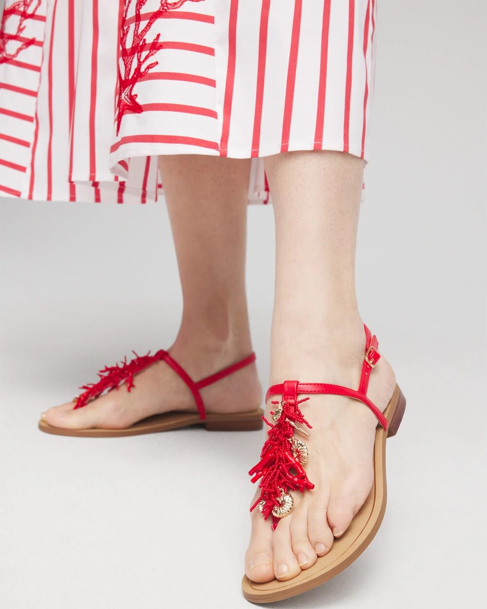 Coral Beach T-Strap Sandals - Chico's