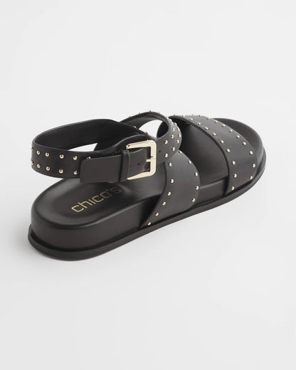 Black Leather Sandals - Chico's