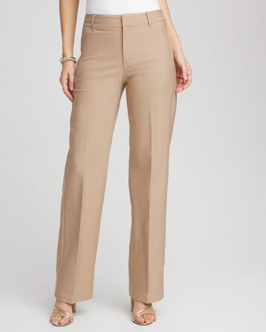 Petite Cotton Straight-Leg Trousers - Chico's