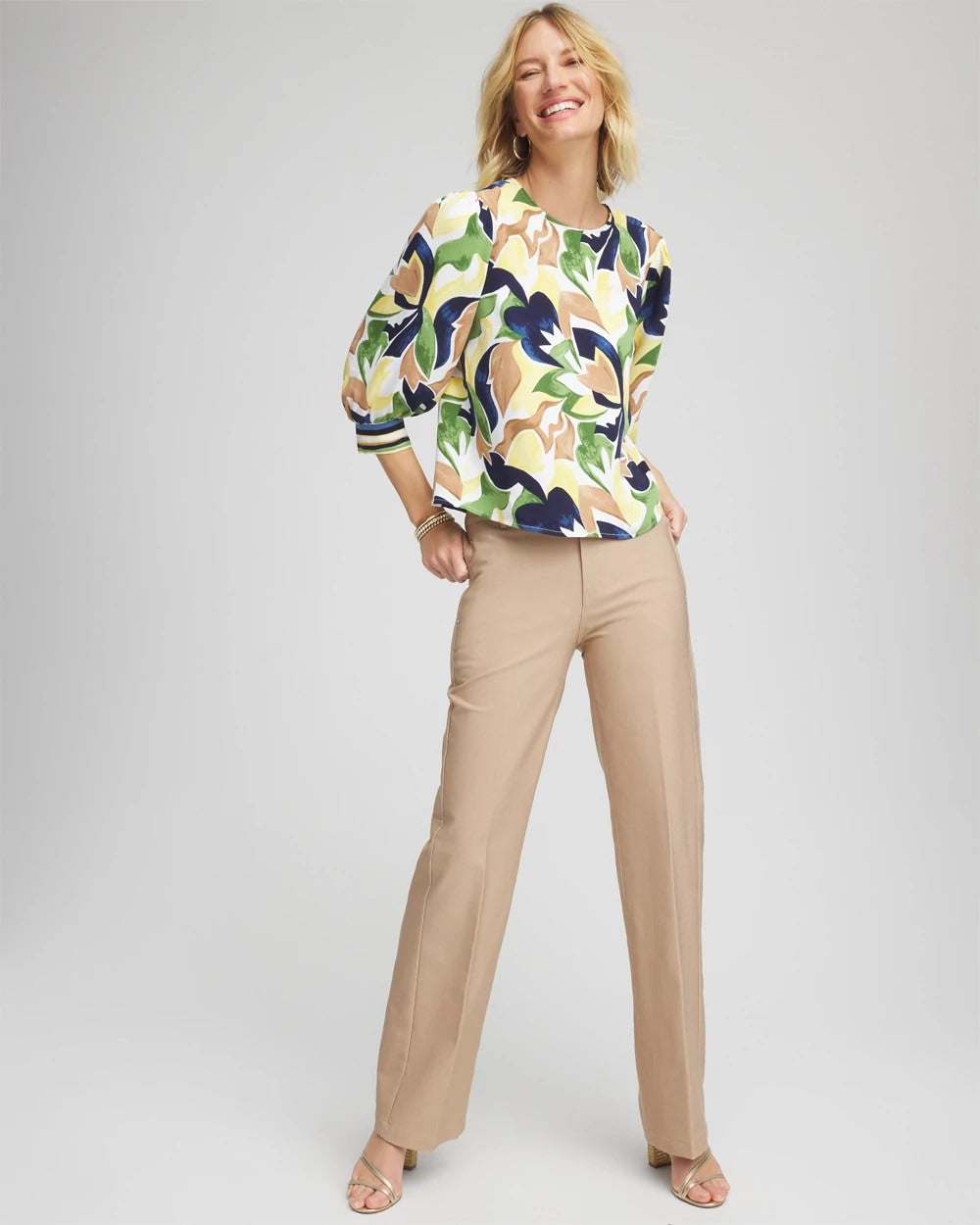 Petite Cotton Straight-Leg Trousers - Chico's